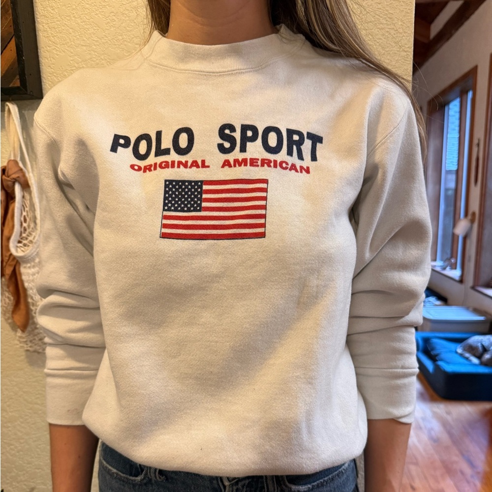 Polo by Ralph Lauren White Crewneck Sweater